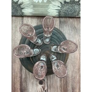 Home Essentials Blush Pink Cowboy Boot Shot Glasses Set of 6 Western Barware